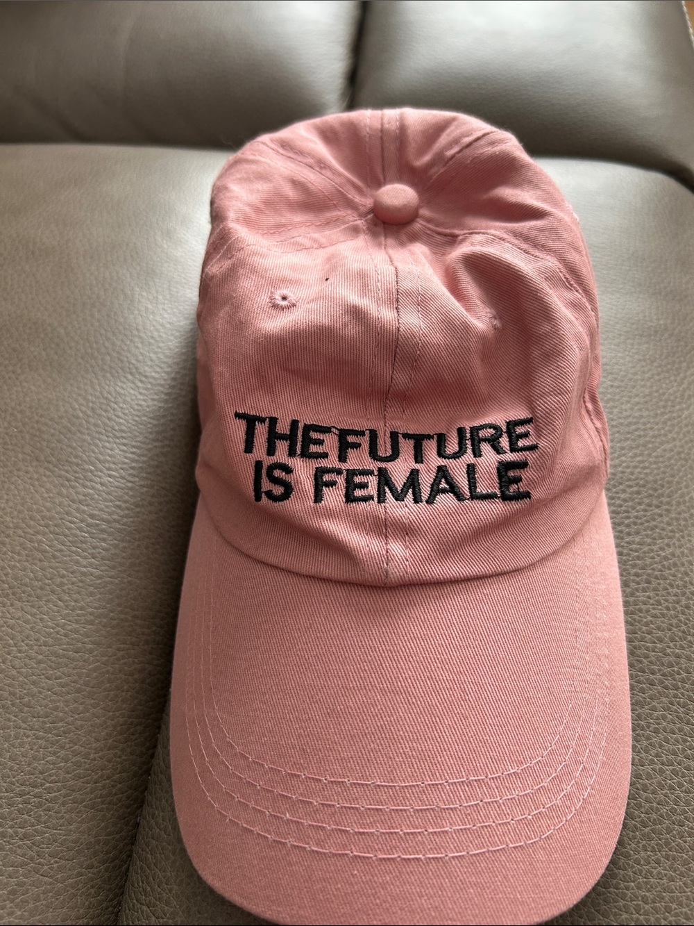 Pink "The Future Is Female" Embroidered Baseball Cap